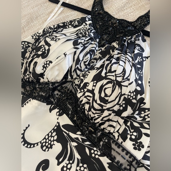 Formal Black and White Dress by Betsy & Adam - Picture 14 of 16